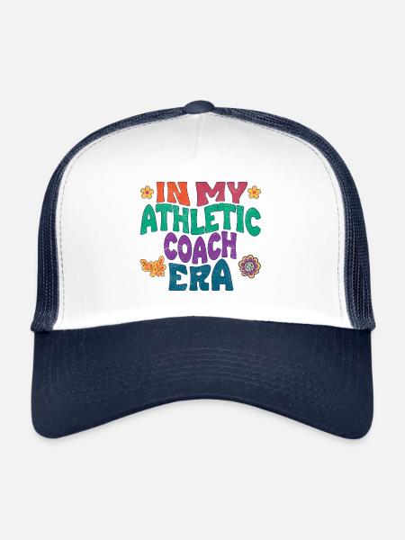 À l’époque où j’étais entraîneur sportif - Casquette trucker  - blanc/marine - Devant