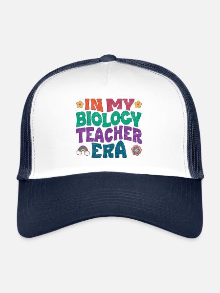 À l’époque de mon professeur de biologie - Casquette trucker  - blanc/marine - Devant