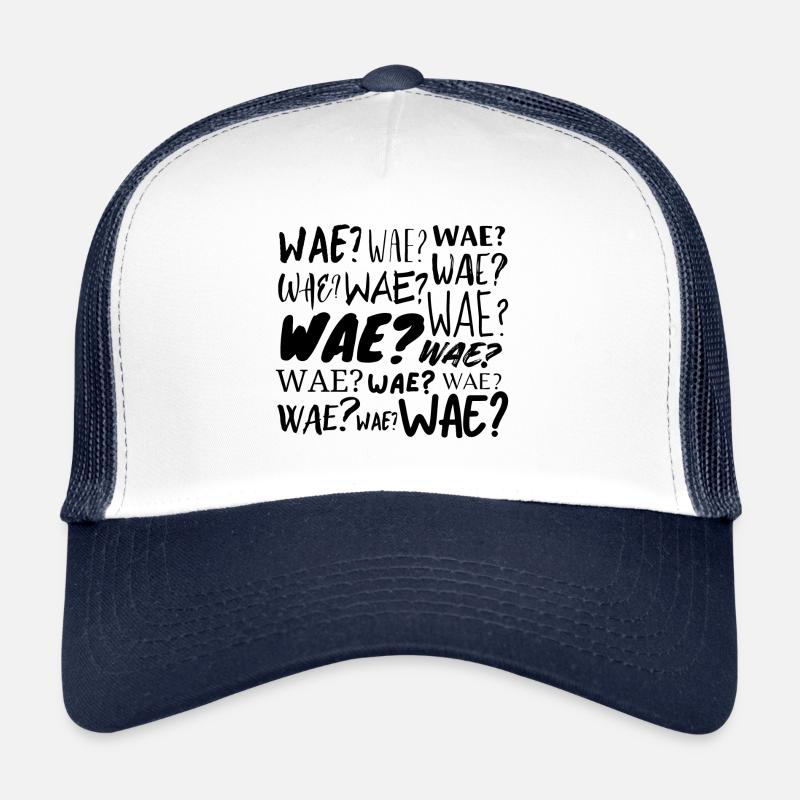 Wae? - Trucker Cap - Weiß/Navy