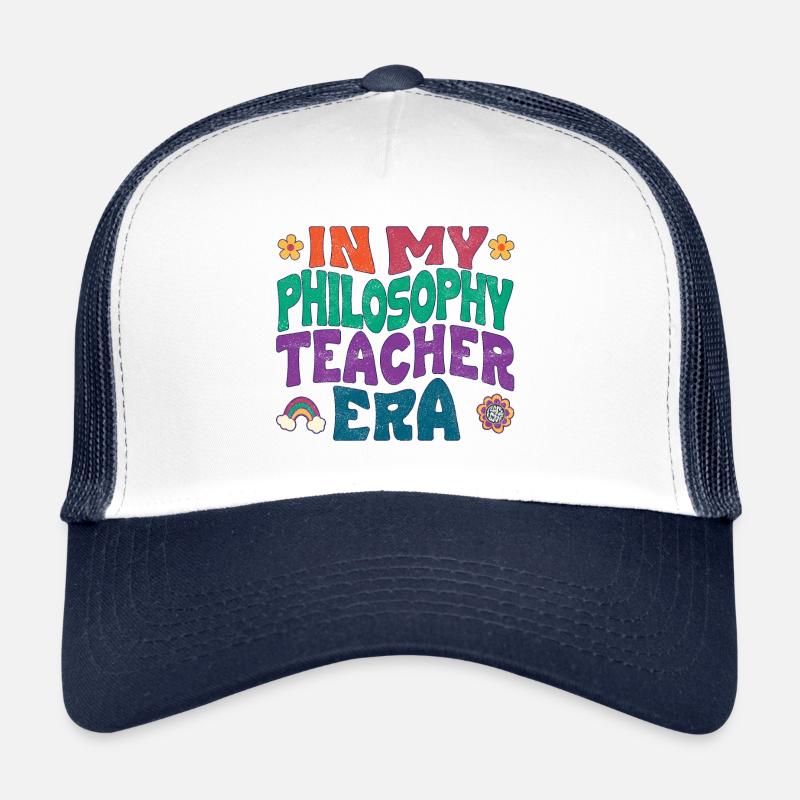 in my philosophy teacher era dunkel - Trucker Cap - Weiß/Navy