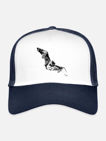 bat - Trucker Cap - white/navy - Front