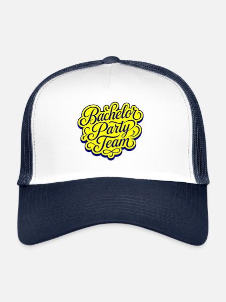 Bachelor Party Team - Trucker Cap - white/navy - Front