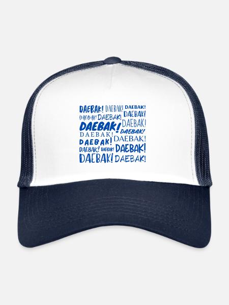 Daebak ! - Casquette trucker  - blanc/marine - Devant