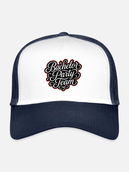 Bachelor Party Team - Trucker Cap - white/navy - Front