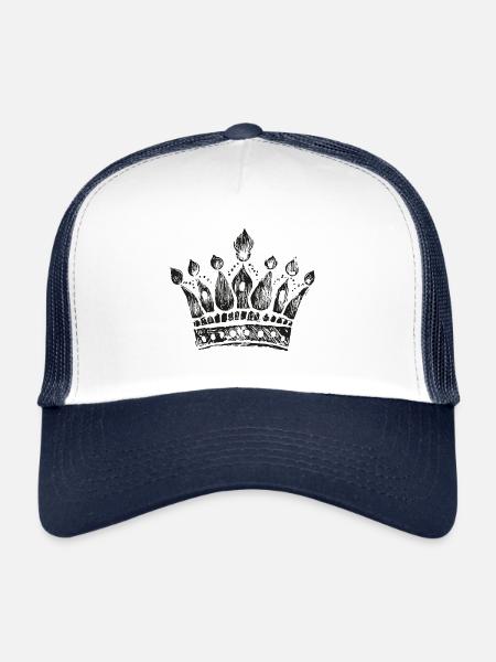 Crown Symbol Royal - Trucker Cap - white/navy - Front