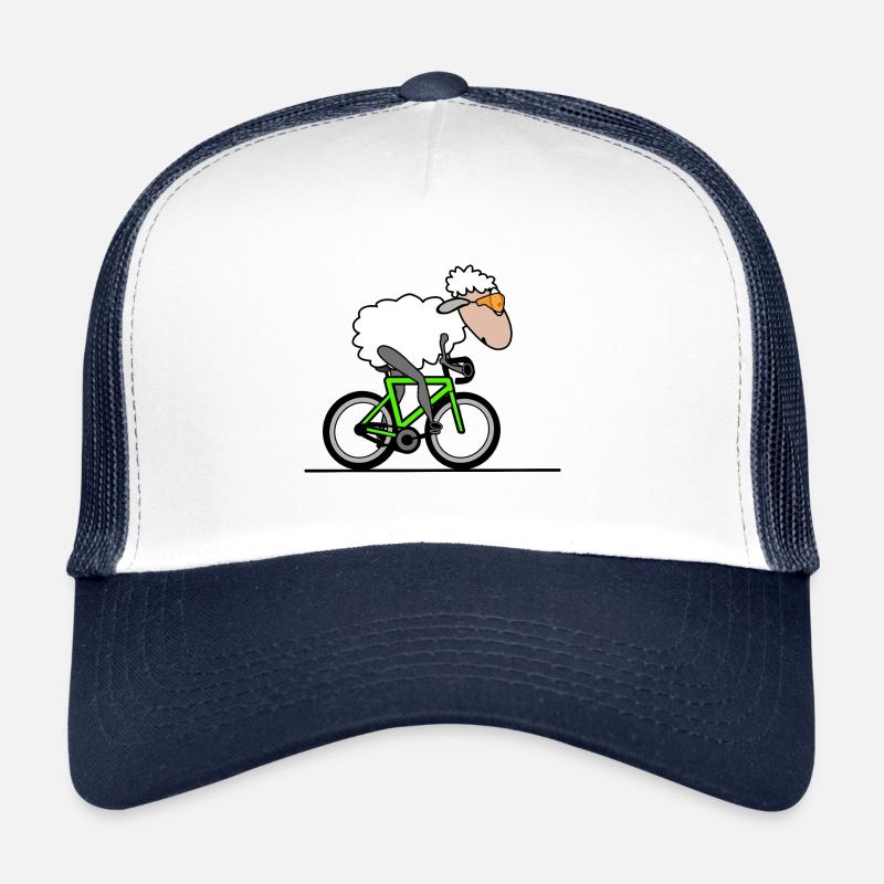 Moutons cyclistes - Casquette trucker  - blanc/marine