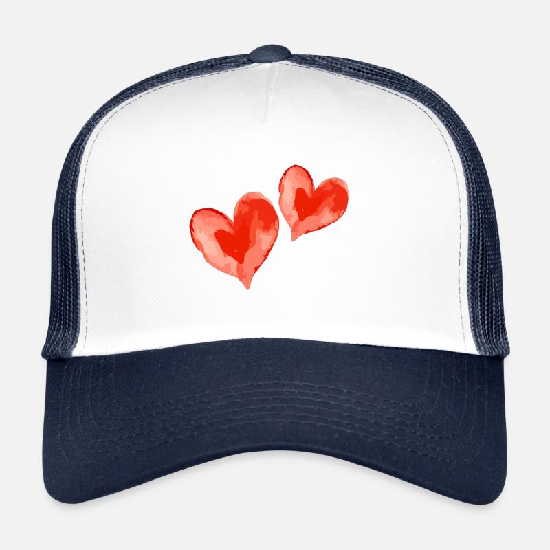 Heart Watercolor Love Trucker Cap