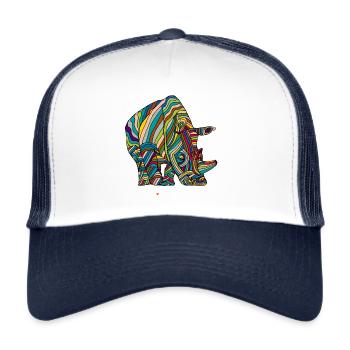 Rhinos are just like unicorns ... just thicker - Trucker Cap - white/navy - Front