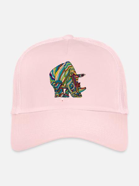 Rhinos are just like unicorns ... just thicker - Trucker Cap - pale pink - Front