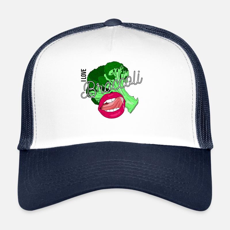 I love broccoli - Trucker Cap - Weiß/Navy