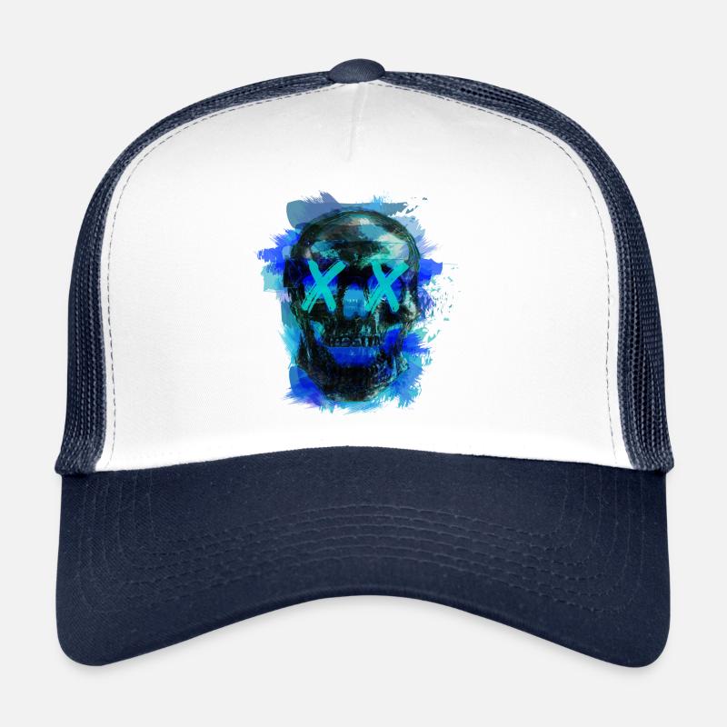 Mort bleue (crâne) Casquette trucker 