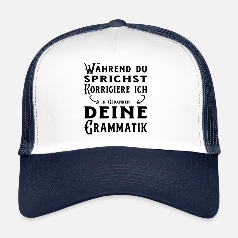 Langue allemande langue difficile - Casquette trucker - blanc/marine