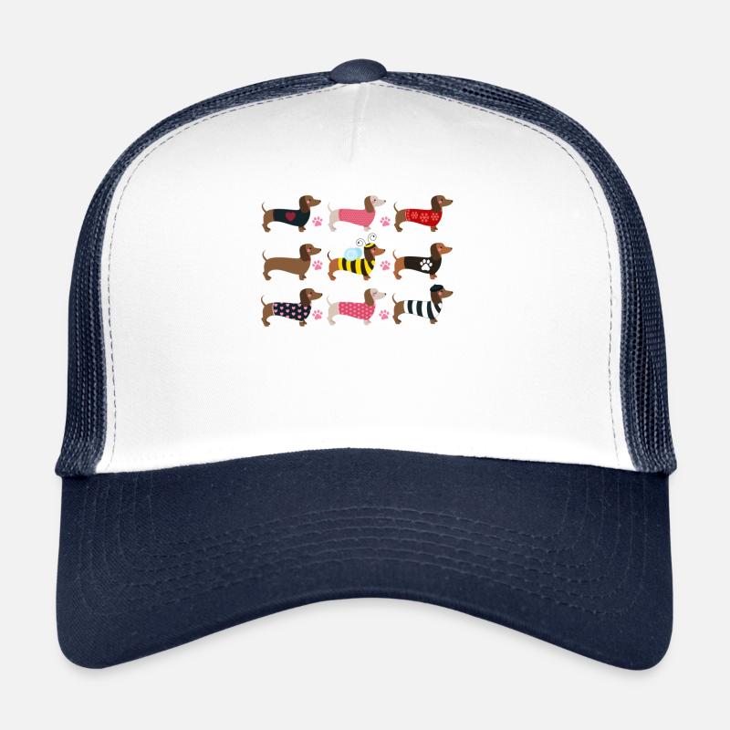 DACHSHUND COLORÉ - DACHSHUND COLORÉ Casquette trucker 
