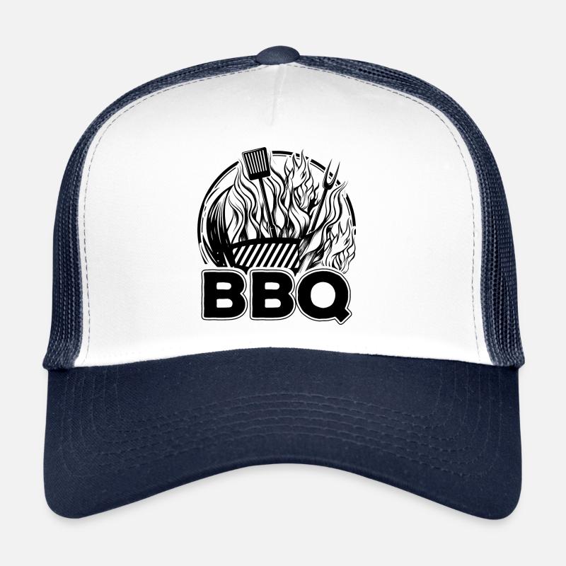 BBQ grillen Grill - Trucker Cap - Weiß/Navy