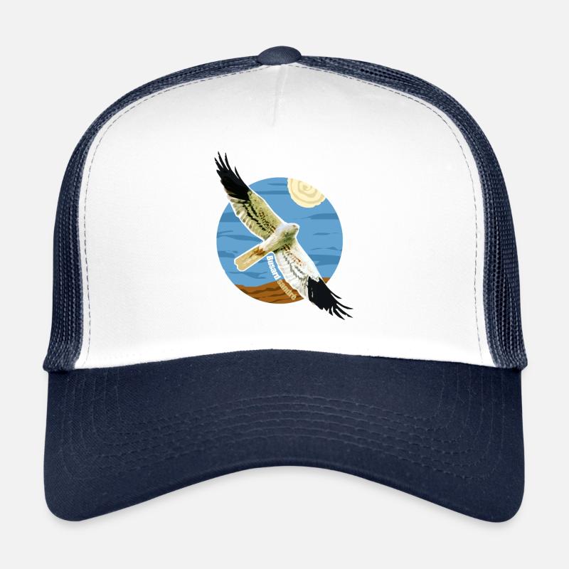 Grey Harrier Bird Raptor Protected species - Trucker Cap - white/navy