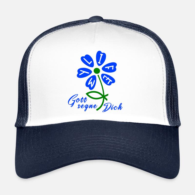gott segne dich - Trucker Cap - Weiß/Navy