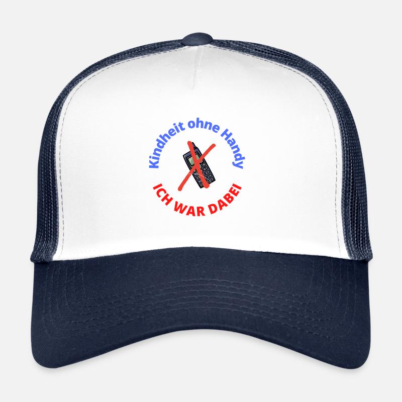 Kindheit ohne Handy 2 - Trucker Cap - Weiß/Navy