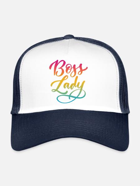 Lady  - Trucker Cap - white/navy - Front