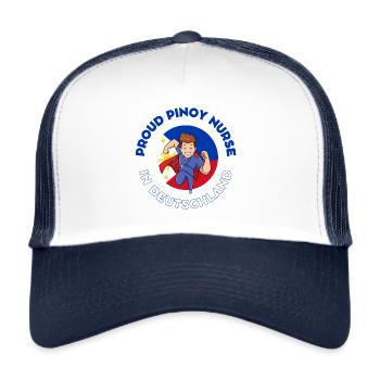 Pinoy Nurse Geschenk Krankenpfleger Deutschland - Trucker Cap - Weiß/Navy - Vorne