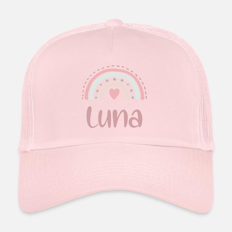 Luna Name Rainbow Trucker Cap