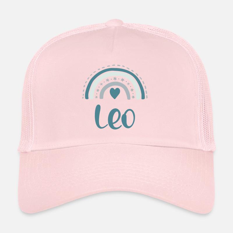 Leo Name Rainbow Trucker Cap