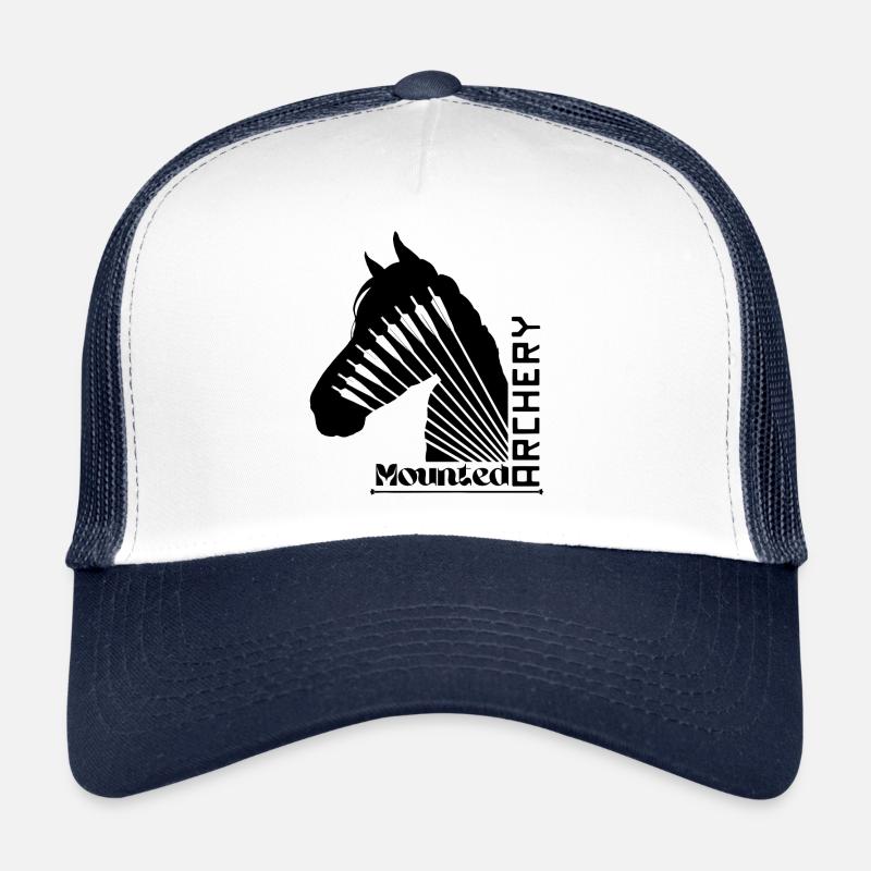 Berittenes Bogenschießen Pferd schwarz Trucker Cap