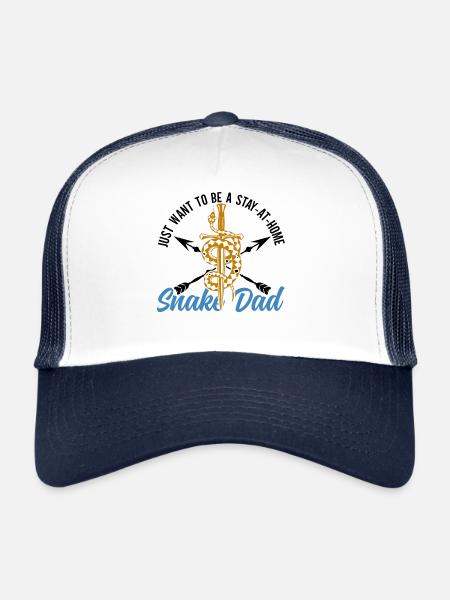 Snake owners Snake lovers Snakes - Trucker Cap - white/navy - Front