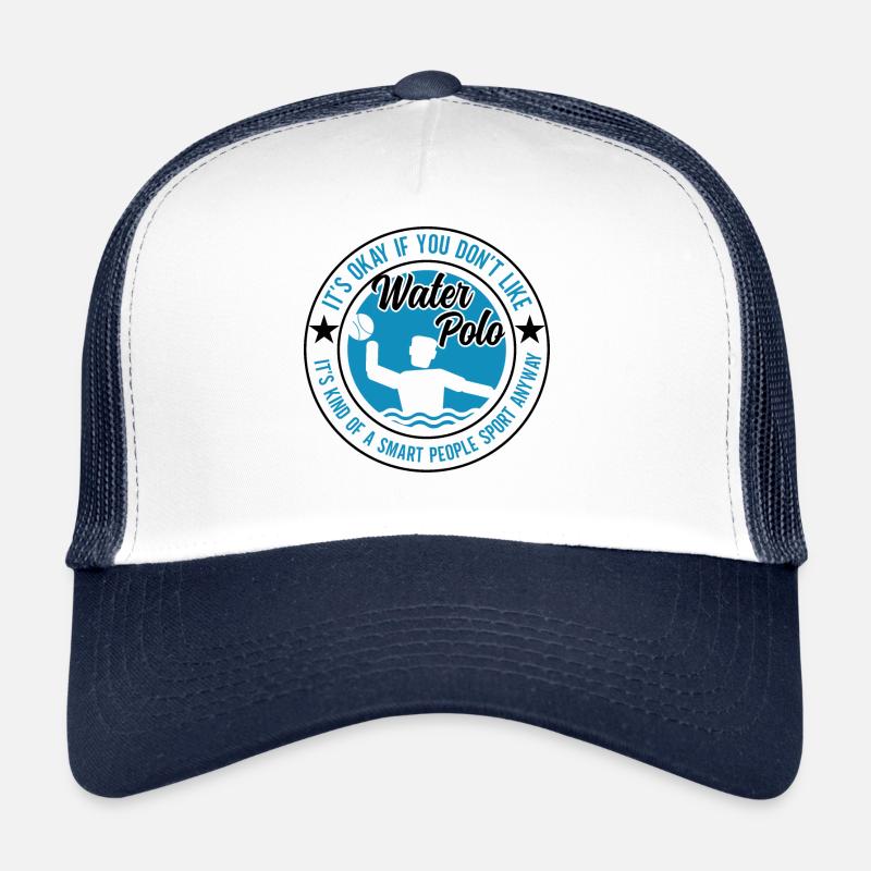 Wasserball Spieler Wasserball Mannschaft Trainer - Trucker Cap - Weiß/Navy