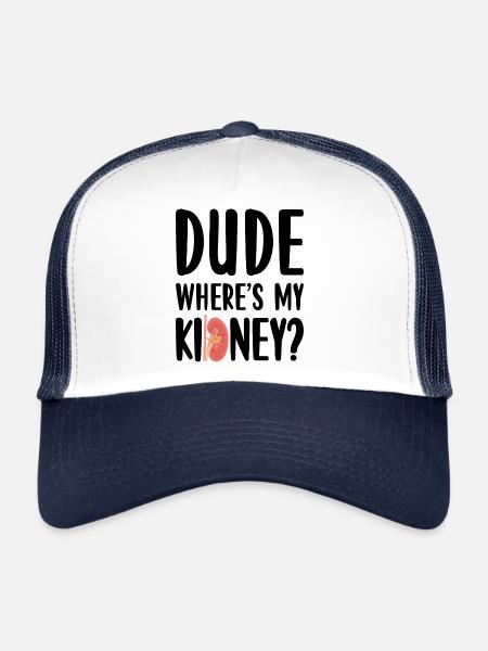Kidney Transplantation Kidney Surgery Organ Donor - Trucker Cap - white/navy - Front
