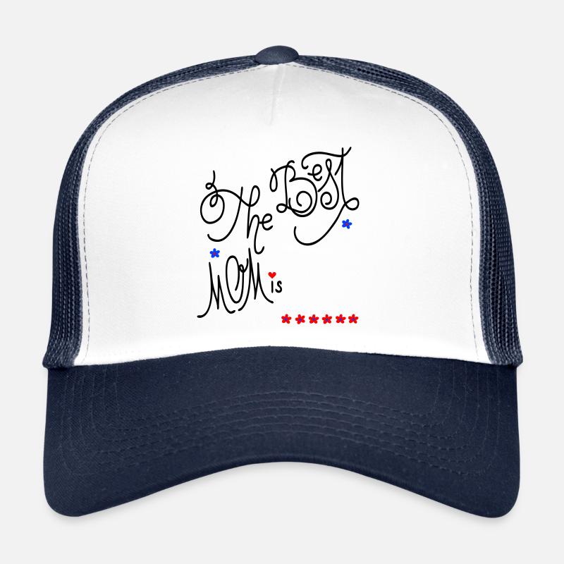 the best Mom, Muttertag - Trucker Cap - Weiß/Navy