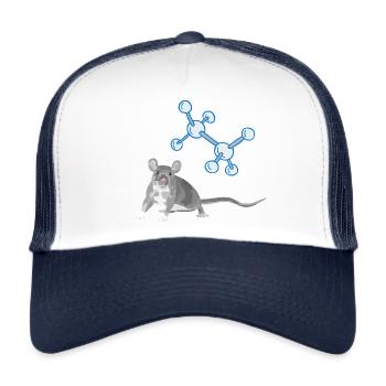 Mouse Rat Rodent Loves Chemistry Signs - Trucker Cap - white/navy - Front