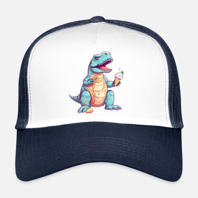 T-Rex maladroit à la crème glacée Casquette trucker 
