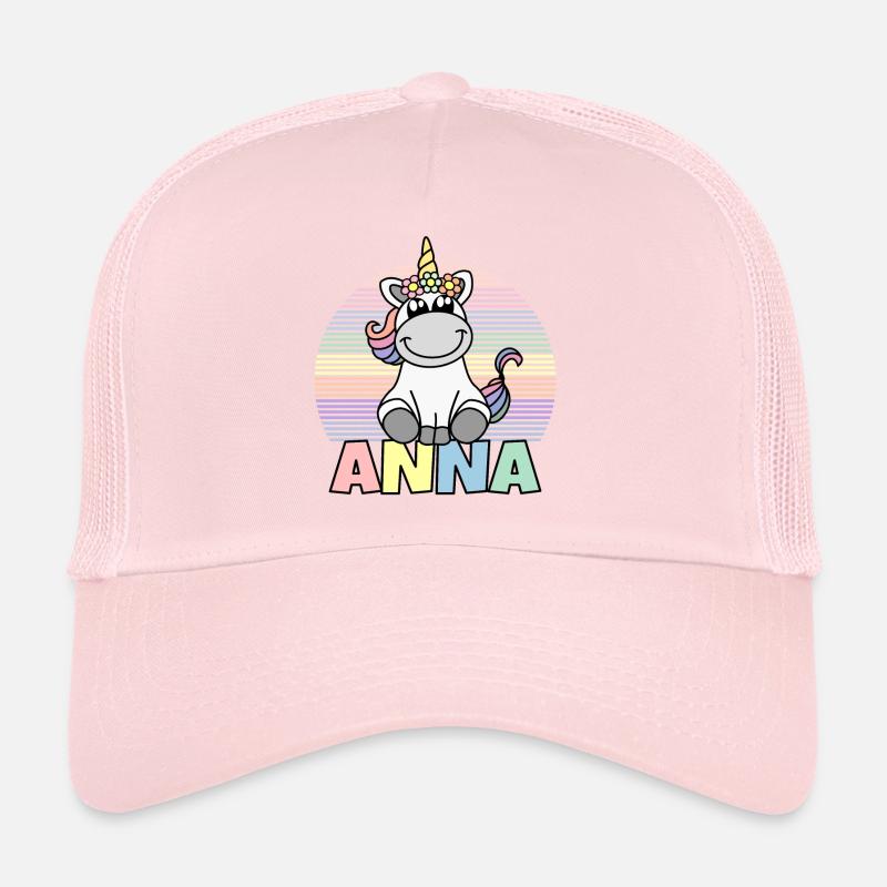 Anna Unicorn Name Trucker Cap