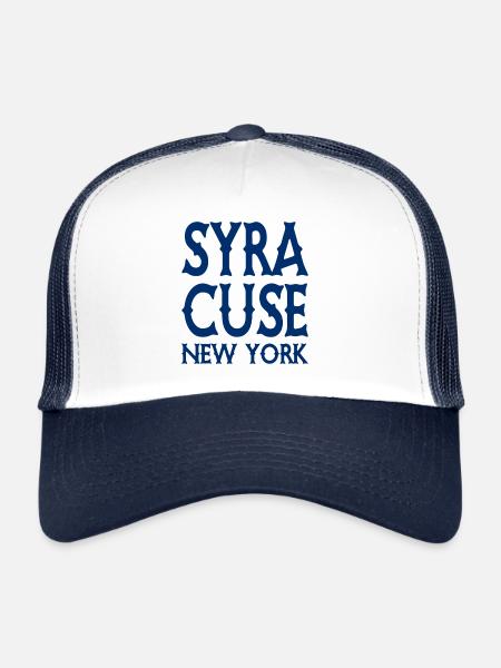 Syracuse - New York - United States of America USA - Trucker Cap - white/navy - Front