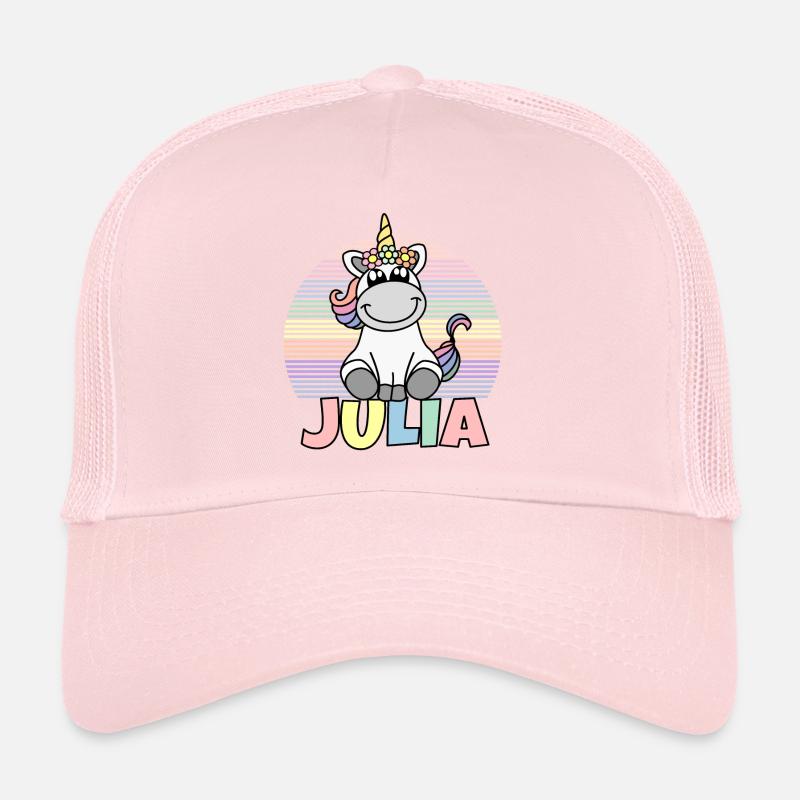Julia Unicorn Name Trucker Cap