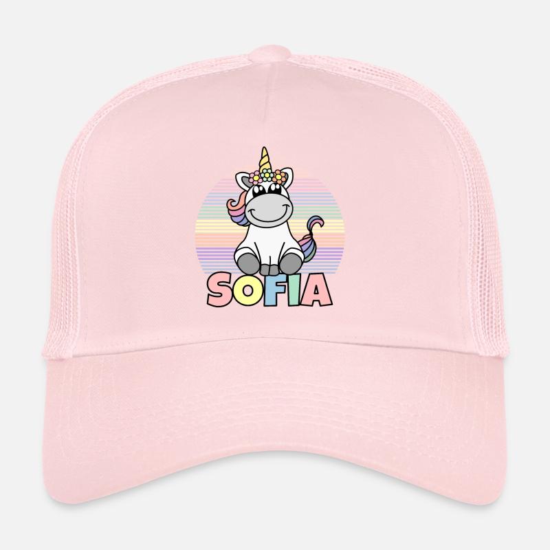 Nom de la licorne de Sofia Casquette trucker 