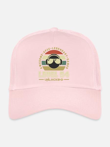 Level 54 - Casquette trucker  - rose pâle - Devant