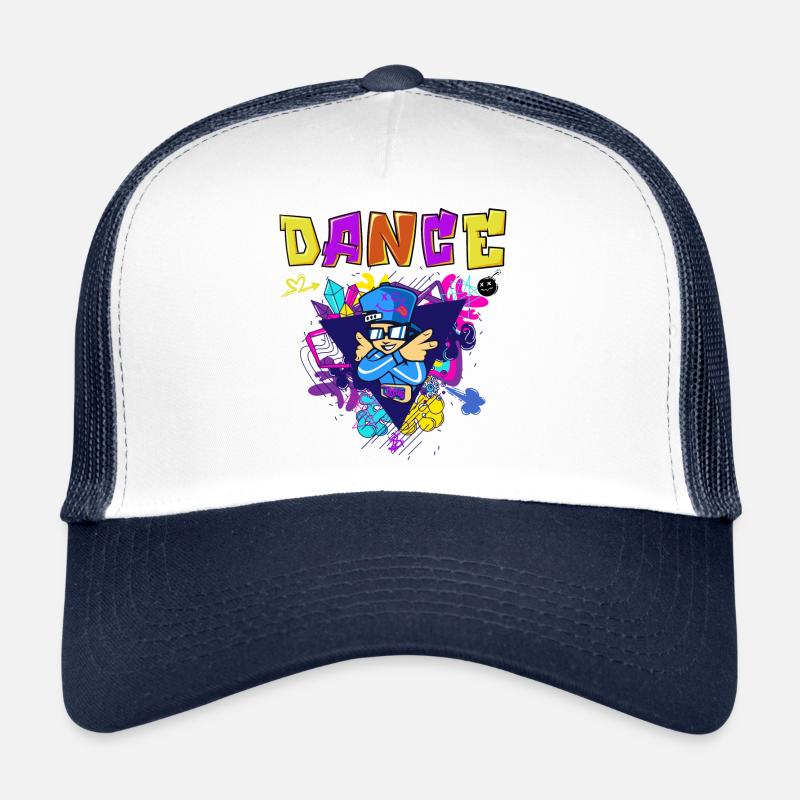 Vibranter Breakdance-Style Druckdesign Trucker Cap