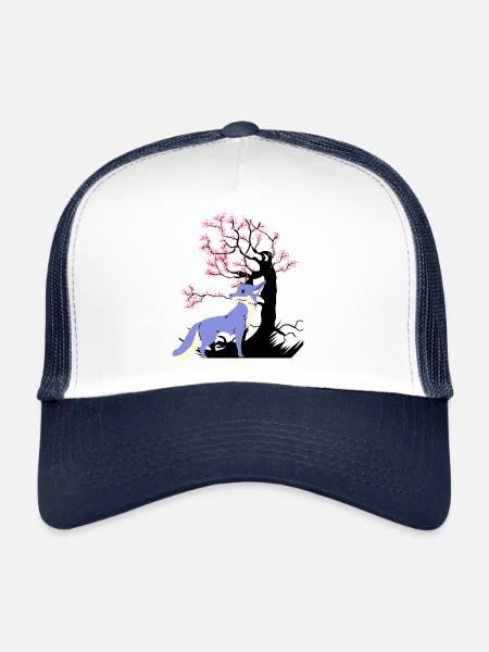 Fox Fantasy Forest Animal Fairy Tale Character Child - Trucker Cap - white/navy - Front