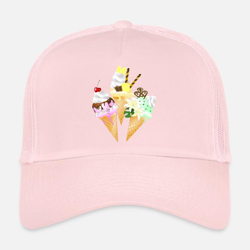 Cornet de crème glacée Casquette trucker 