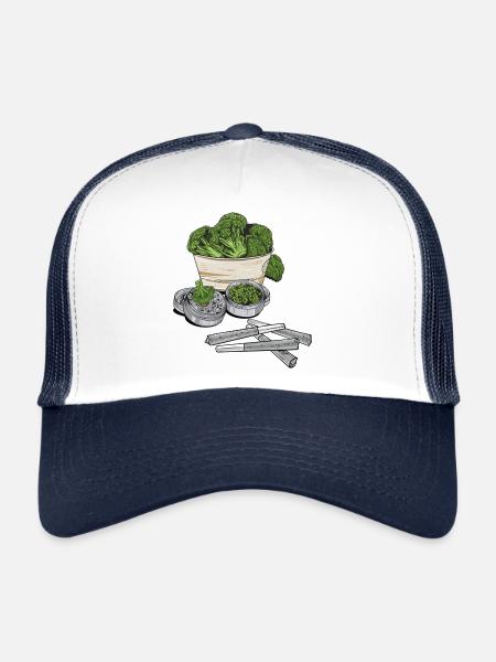 Broccoli // Illustration - Trucker Cap - white/navy - Front