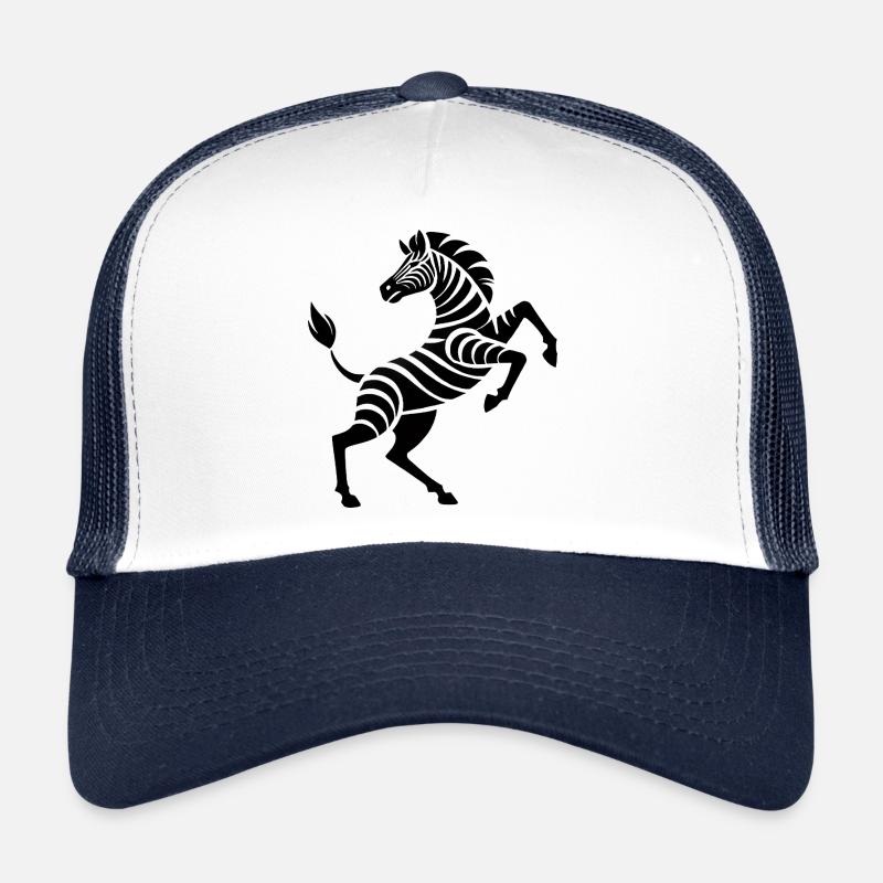 Zebra Hufe hoch Kunststück Silhouette Trucker Cap