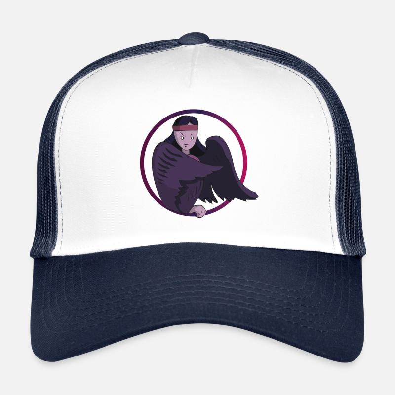 Sirin Oiseau - Casquette trucker  - blanc/marine