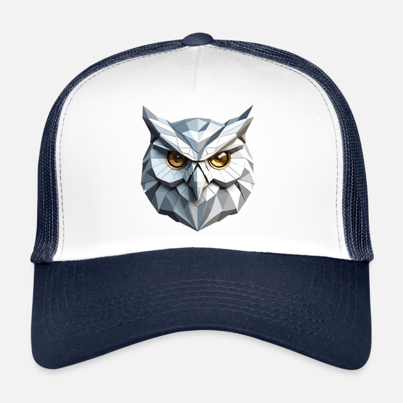 Masque de hibou - Design Low Poly Casquette trucker 