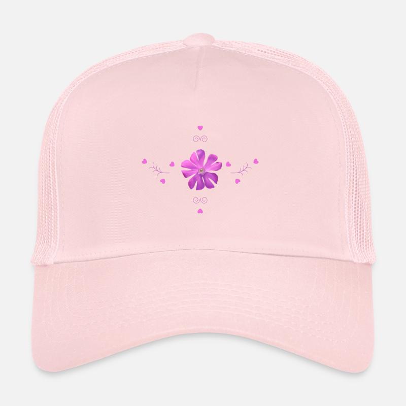 Oeillet Fleur Rose Casquette trucker 