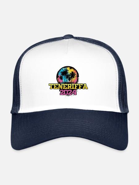 Tenerife 2024 Travel Holidays - Trucker Cap - white/navy - Front