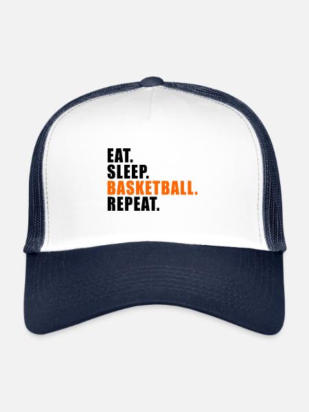 MANGER SOMMEIL BASKETBALL RÉPÉTER UN CADEAU STREETBALL - Casquette trucker  - blanc/marine - Devant