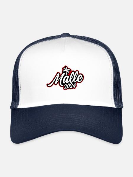Malle 2024 - Casquette trucker  - blanc/marine - Devant