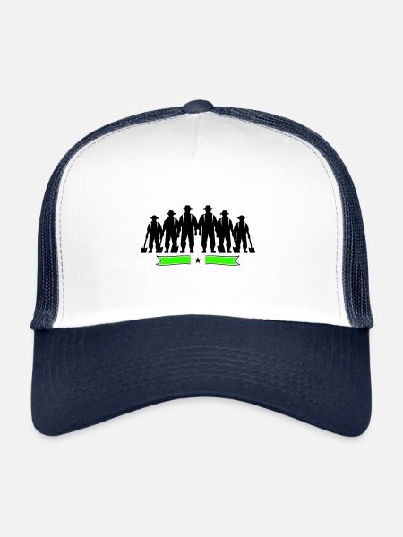 Silhouette de fermier Bauer - Casquette trucker  - blanc/marine - Devant