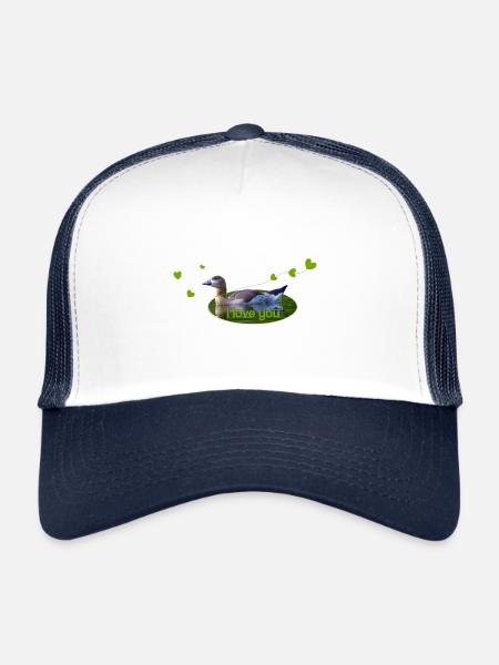 Je t’aime - Casquette trucker  - blanc/marine - Devant